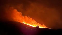 El incendio forestal de A Granxa comenz de noche.