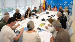 Un momento de la reunin de coordinacin contra incendios en A Corua. 