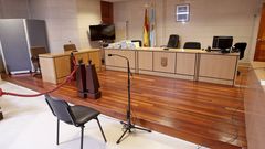 Sala de vistas de la secci�n compostelana de la Audiencia Provincial, en una imagen de archivo