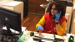Bel�n L�pez es voluntaria en la asamblea comarcal de Cruz Roja en Valdeorras