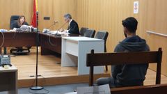 El acusado, en el juicio en Ourense
