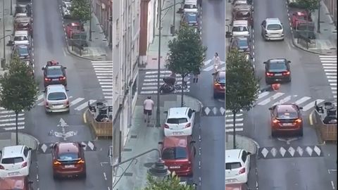 Secuencia de fotogramas del enfrentamiento en Las Vegas, en Corvera