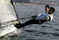 Carlos -en primer t�rmino- hace pareja esta semana con Iago L�pez, del N�utico de Portos�n.