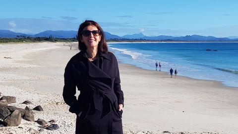 Elisa Alonso, en una playa australiana