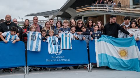 Acto de Leo Messi en el Palacio de los Deportes de Oviedo