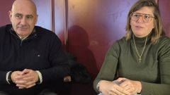 El concejal Eduardo Rodr�guez y la portavoz popular, Cecilia V�zquez, durante una rueda de prensa.