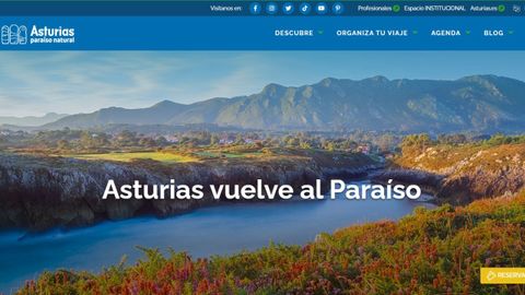 Imagen de la nueva p�gina web de Turismo Asturias