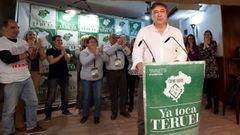 Tomas Guitarte, de Teruel Existe, tras conocer que hab�a sido elegido diputado, en noviembre del 2019