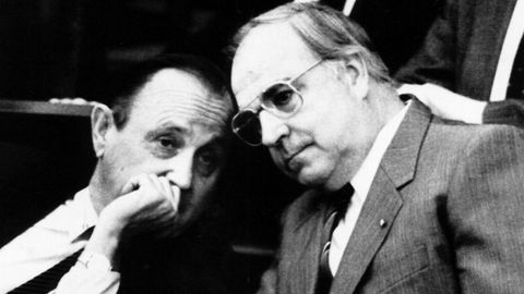 En el Parlamento alem�n en 1985.