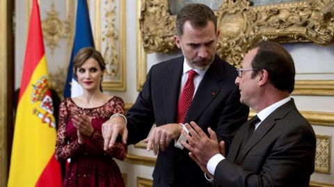 Reciente visita a Pars. Charla con Franois Hollande, presidente de la Repblica Francesa en el Palacio del Elseo.