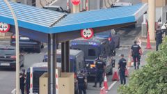 Puesto fronterizo entre Espa�a y Marruecos en Ceuta.