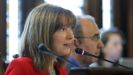 La consejera de Hacienda, Ana C�rcaba, durante su intervenci�n en la Junta General del Principado 