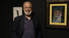 El caricaturista Siro L�pez, en el Museo Provincial de Lugo.