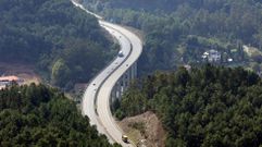 Vista area del viaducto de Portas, en el que va ejecutarse una obra hasta el mes de diciembre.