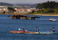 La costa de O Grove ofrece las condiciones ideales para la pr�ctica del pirag�ismo.