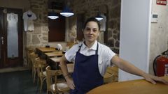 La cocinera Estrella Michelin, Lydia del Olmo, en el local de A Nen, su otro establecimiento junto con Ceibe que regenta con Xos Magalhaes, su pareja.
