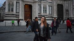 Gemma P�rez en la catedral de Santa Maria del Fiore, Florencia