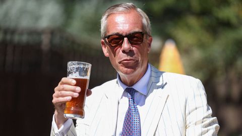 Nigel Farage, el d�a de la votaci�n