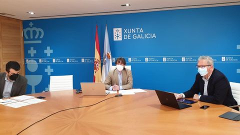 Reunión de los cargos de la Consellería de Infraestruturas con los del Ministerio de Transportes