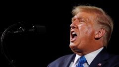 Donald Trump en un acto de campa�a en Florida