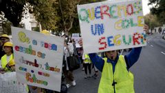 Imagen de archivo de una manifestaci�n de los alumnos y padres del CEIP de Pr�cticas de A Coru�a