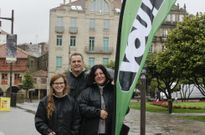 Alba Gallego, Francisco Madrigal y Ana Gonz�lez, el equipo de Vou, la Oficina de Voluntariado. 