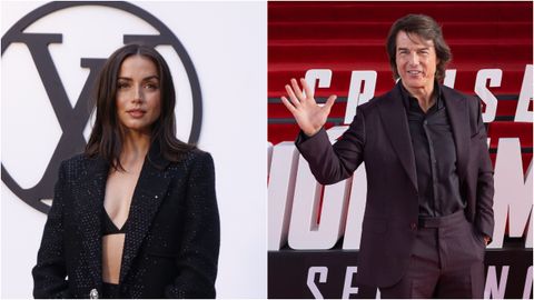Ana de Armas y Tom Cruise, en sendos estrenos cinematogrficos.