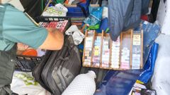 Imagen del tabaco interceptado en Salvaterra do Mi�o