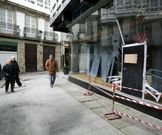 Estado en el que qued� el escaparate del comercio. 
