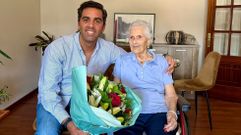 Herminia Costa cumpli� 100 a�os en Sig�eiro y recibi� la felicitaci�n del alcalde, �lex Doval