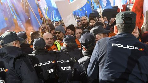 Las protestas de los trabajadores de Alcoa en Madrid