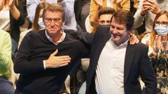 N��ez Feijoo y Fern�ndez Ma�ueco, en Valladolid durante la campa�a para las elecciones  en Castilla y Le�n