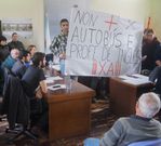 Movilizaci�n de padres de alumnos de Dodro. 