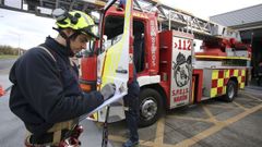 Imagen de archivo de un bombero del Speis de Nar�n. 