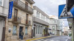 La fachada del museo de arte en Corme Porto
