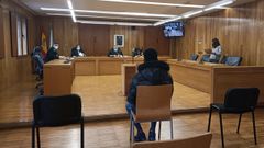 El acusado de traficar con hero�na y coca�na en Burela, en el banquillo de la Audiencia Provincial de Lugo. 