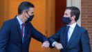 Pedro S�nchez y Pablo Casado en la Moncloa, en una imagen de archivo