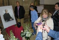 Un retrato del padres Esteban presidi� los actos celebrados ayer en la iglesia de la Compa��a. 