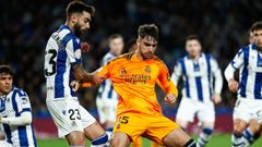 Ra�l Asencio.Ra�l Asencio, con el Real Madrid en Anoeta
