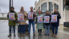Integrantes del BNG durante la presentacin de la campaa de apoyo al comercio local.