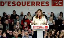 Susana Daz protagoniz un acto del PSC en Hospitalet para respaldar a Pere Navarro.