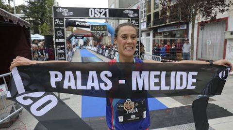 Paula Mayobre (la foto es de su victoria del 2019) tiene el récord femenino en Os 21 do Camiño con 1 hora, 18 minutos y 44 segundos