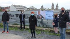 Los nacionalista echaron mano de la pancarta, como el martes hizo el PP