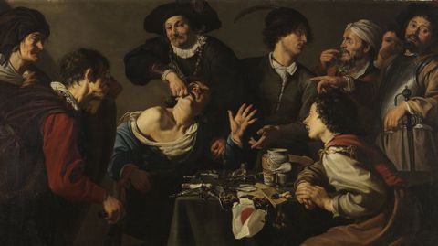 �El charlat�n sacamuelas�, 1620-1625. Theodoor Rombouts