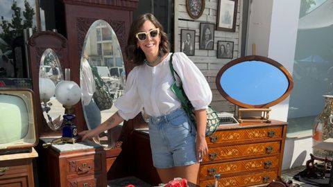 Carla en una de las feiras que visita cada fin de semana