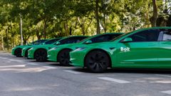 Imagen de archivo de la una flota de vehculos de Bolt
