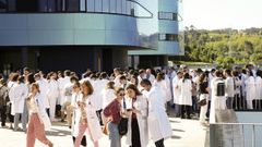 Una imagen de archivo de una huelga de mdicosen el lvaro Cunqueiro (Vigo).