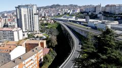 Emplazamiento del futuro ascensor entre Garc�a Barb�n y la nueva estaci�n intermodal