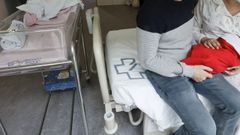 Imagen de archivo de un reci�n nacido en un hospital gallego