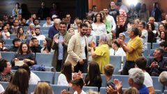 Mat�as Gonz�lez Ca��n, en el centro de la imagen, durante el acto de presentaci�n de su candidatura